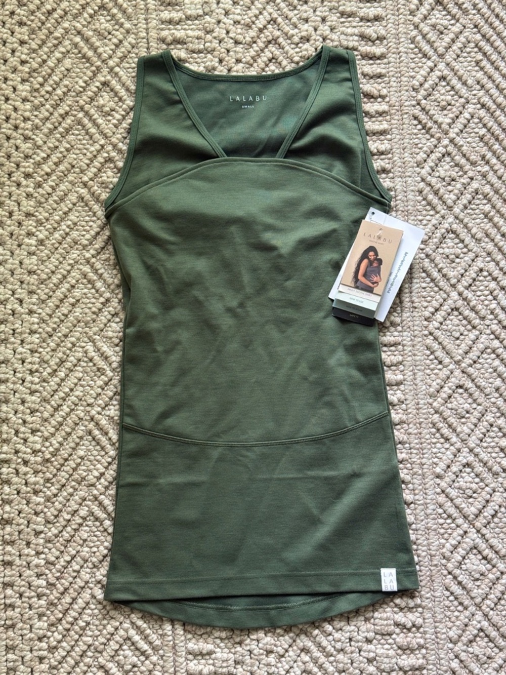 NWT Lalabu Olive Green Nursing “Soothe” Tank Top